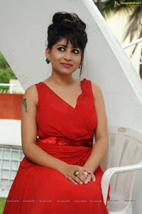 Madhulagna Das in Red Dress Photos