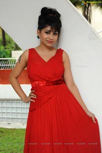 Madhulagna Das in Red Dress Photos