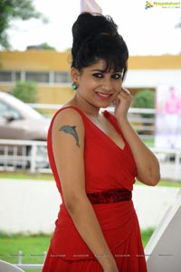 Madhulagna Das in Red Dress Photos