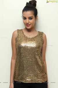 Diksha Panth in Golden Dress