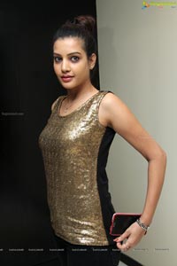 Diksha Panth in Golden Dress