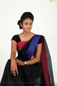 Hamsitha Black Saree