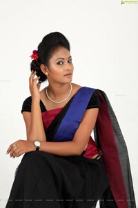 Hamsitha Black Saree