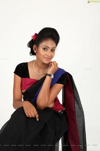 Hamsitha Black Saree