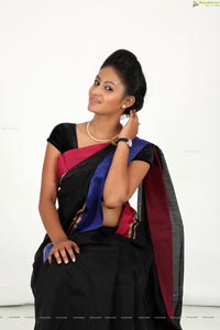 Hamsitha Black Saree