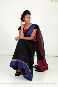 Hamsitha Black Saree