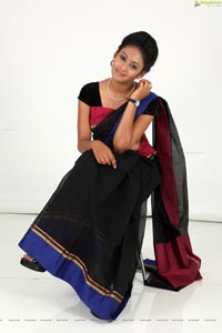 Hamsitha Black Saree