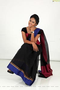 Hamsitha Black Saree