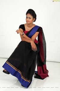 Hamsitha Black Saree