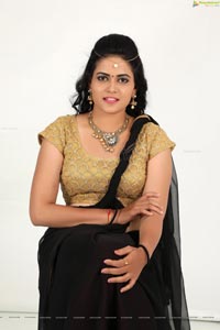 Swarna Jyothi Black Saree