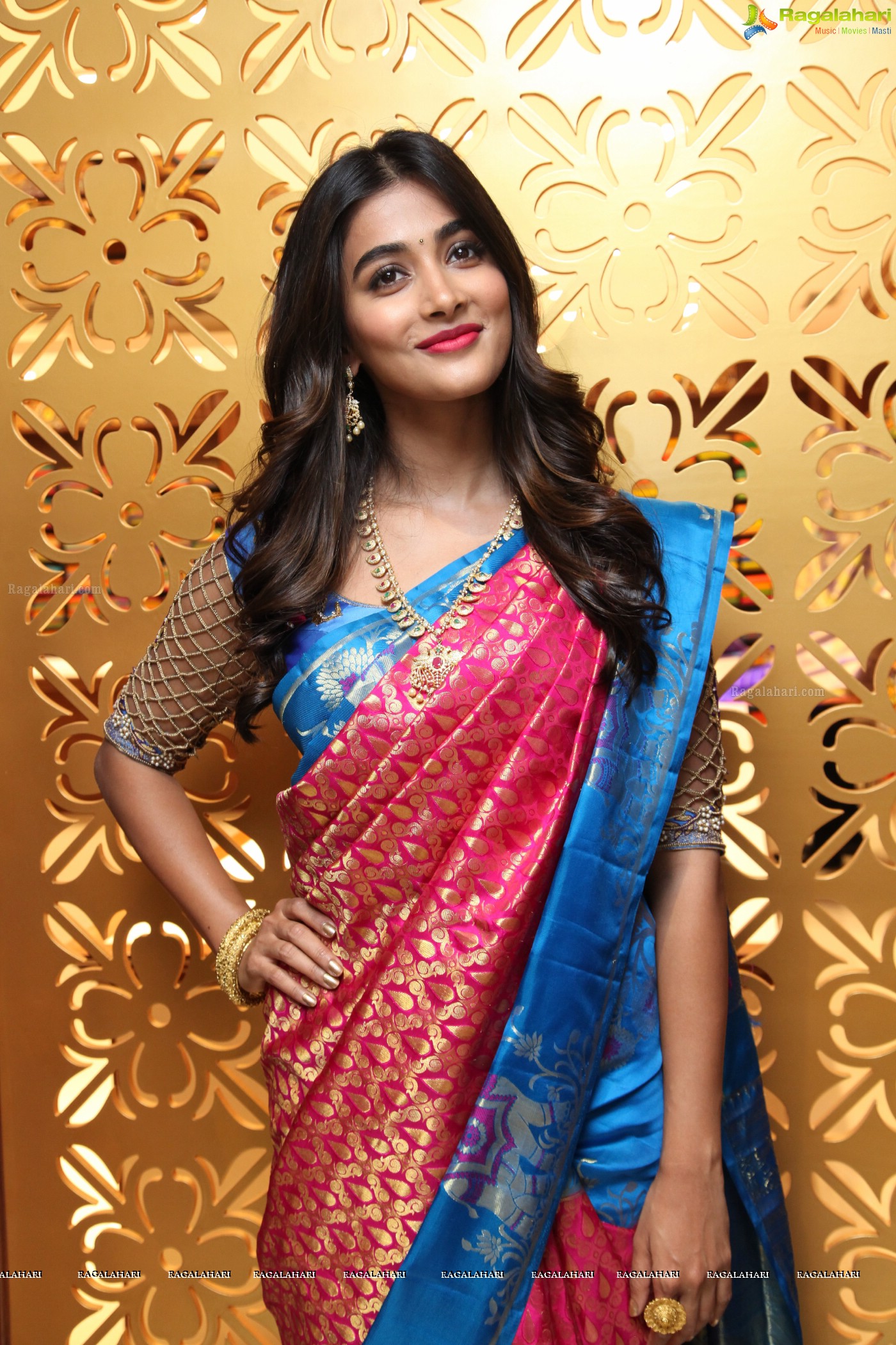 Pooja Hegde in Pattu Saree, Exclusive Photos