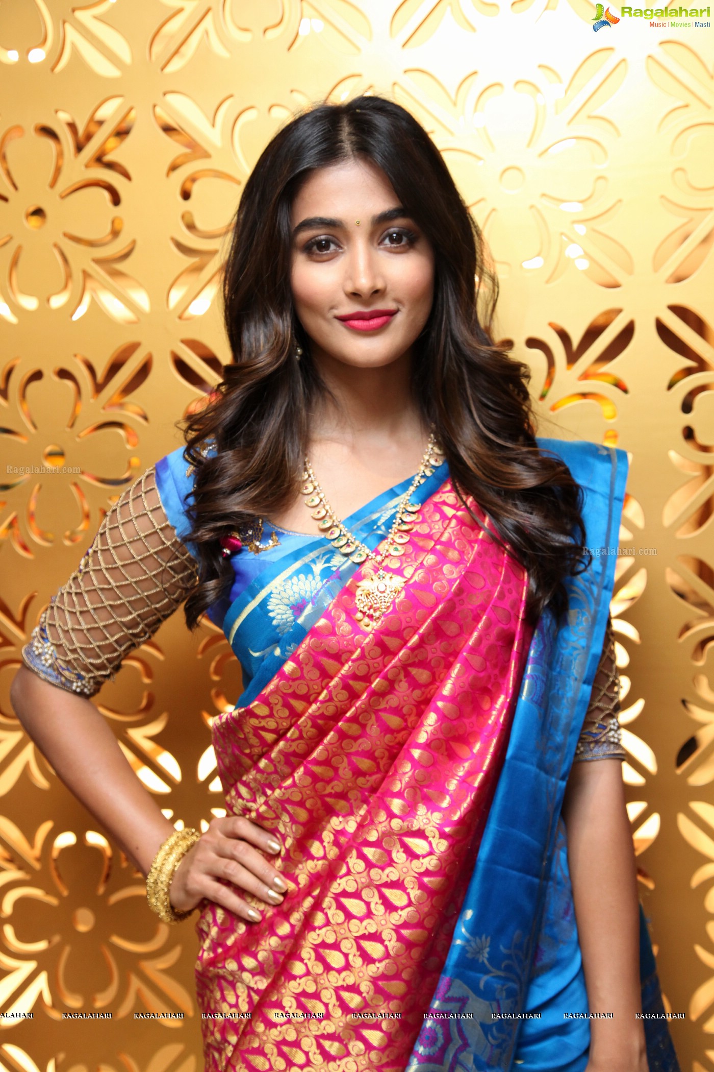 Pooja Hegde in Pattu Saree, Exclusive Photos