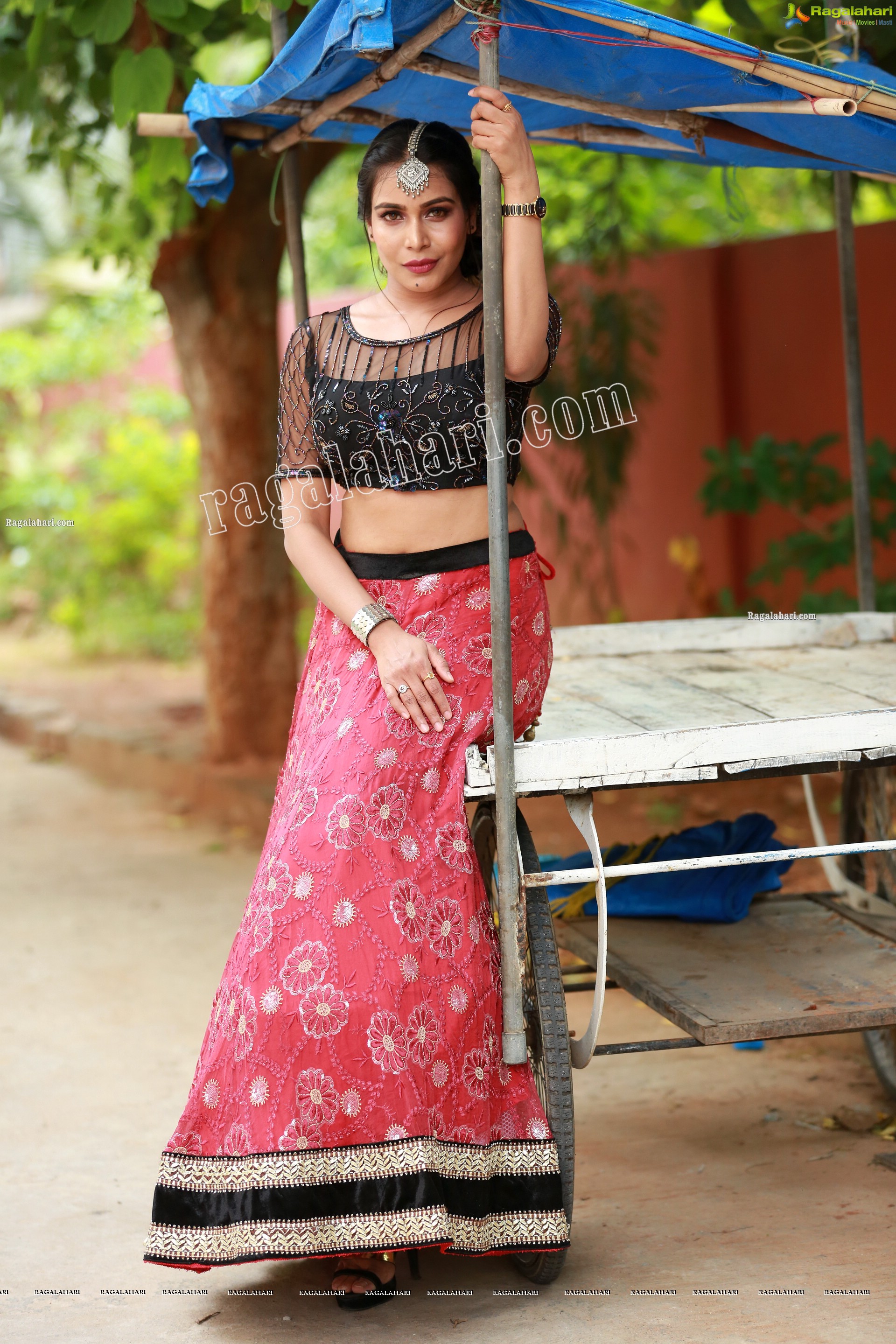 Sanjana Anne in Pink Embellished Lehenga Choli Exclusive Photo Shoot