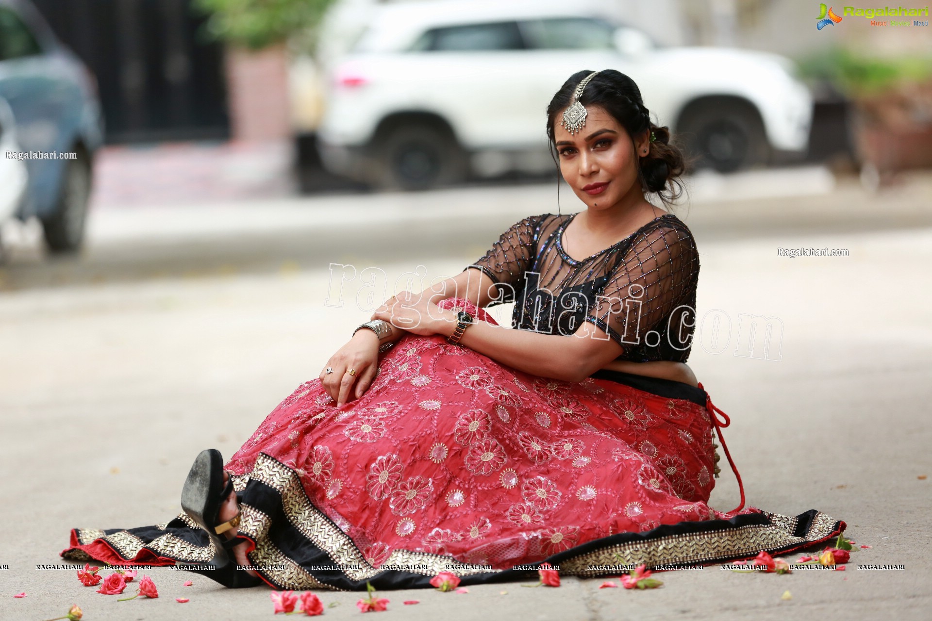 Sanjana Anne in Pink Embellished Lehenga Choli Exclusive Photo Shoot