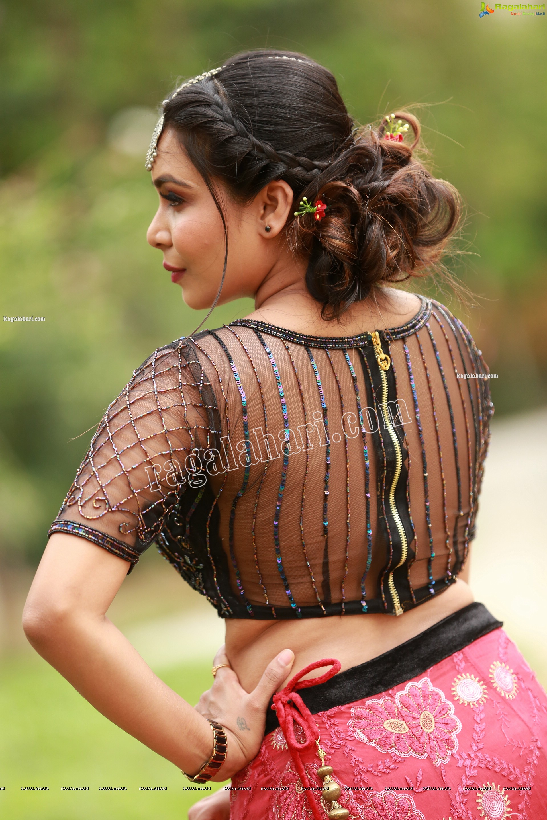 Sanjana Anne in Pink Embellished Lehenga Choli Exclusive Photo Shoot