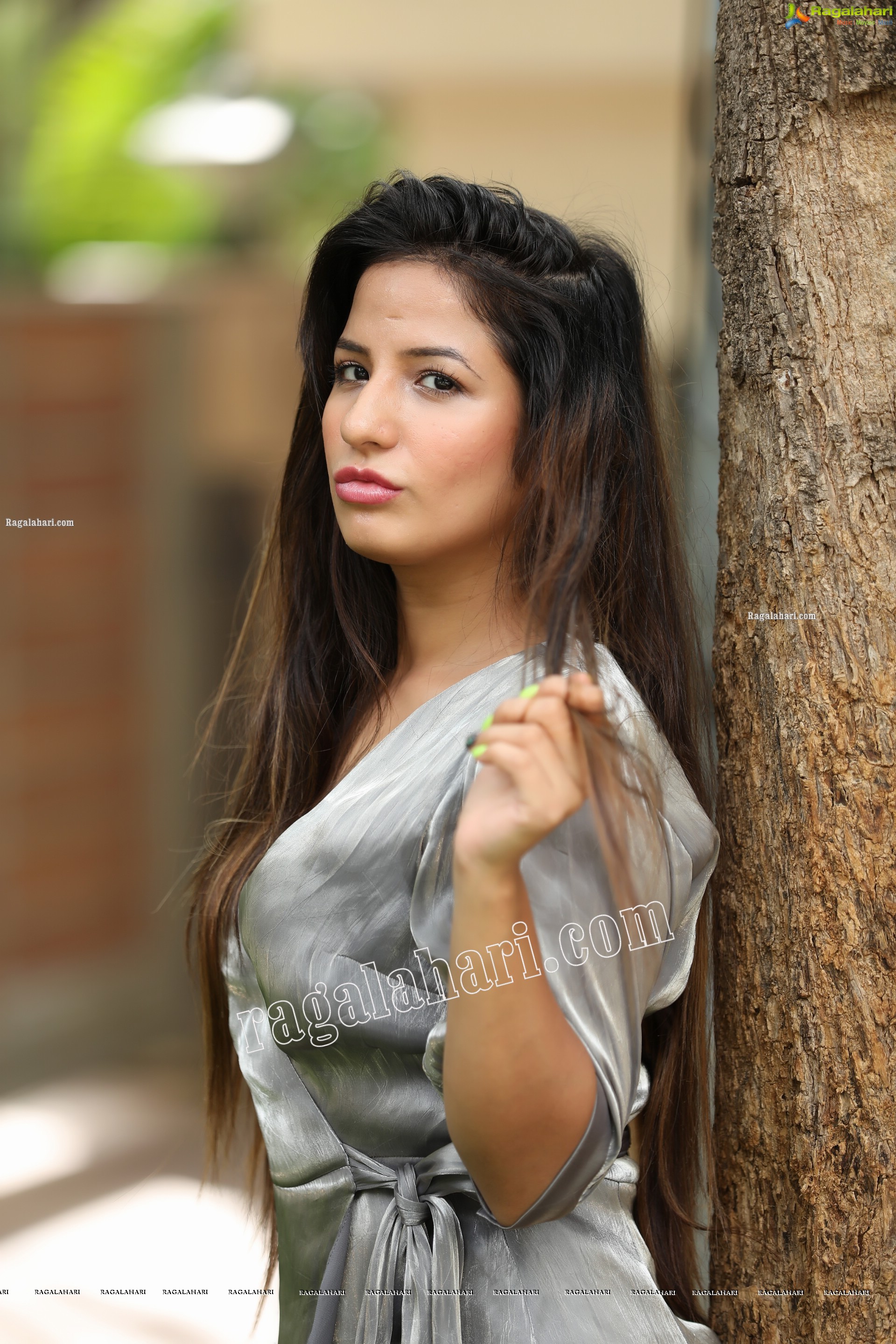 Shunaya Solanki in Silver Mini Dress Exclusive Photo Shoot