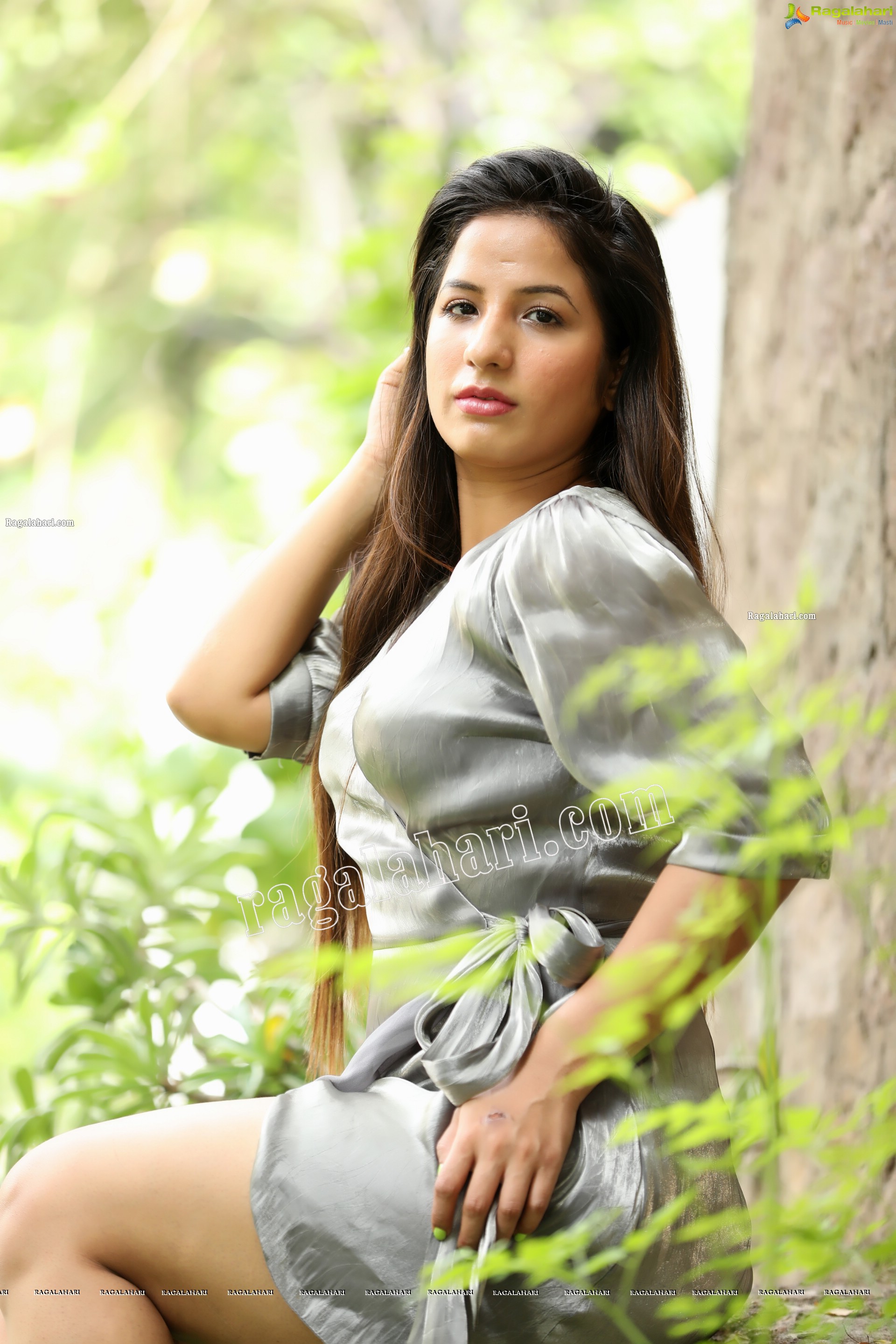 Shunaya Solanki in Silver Mini Dress Exclusive Photo Shoot