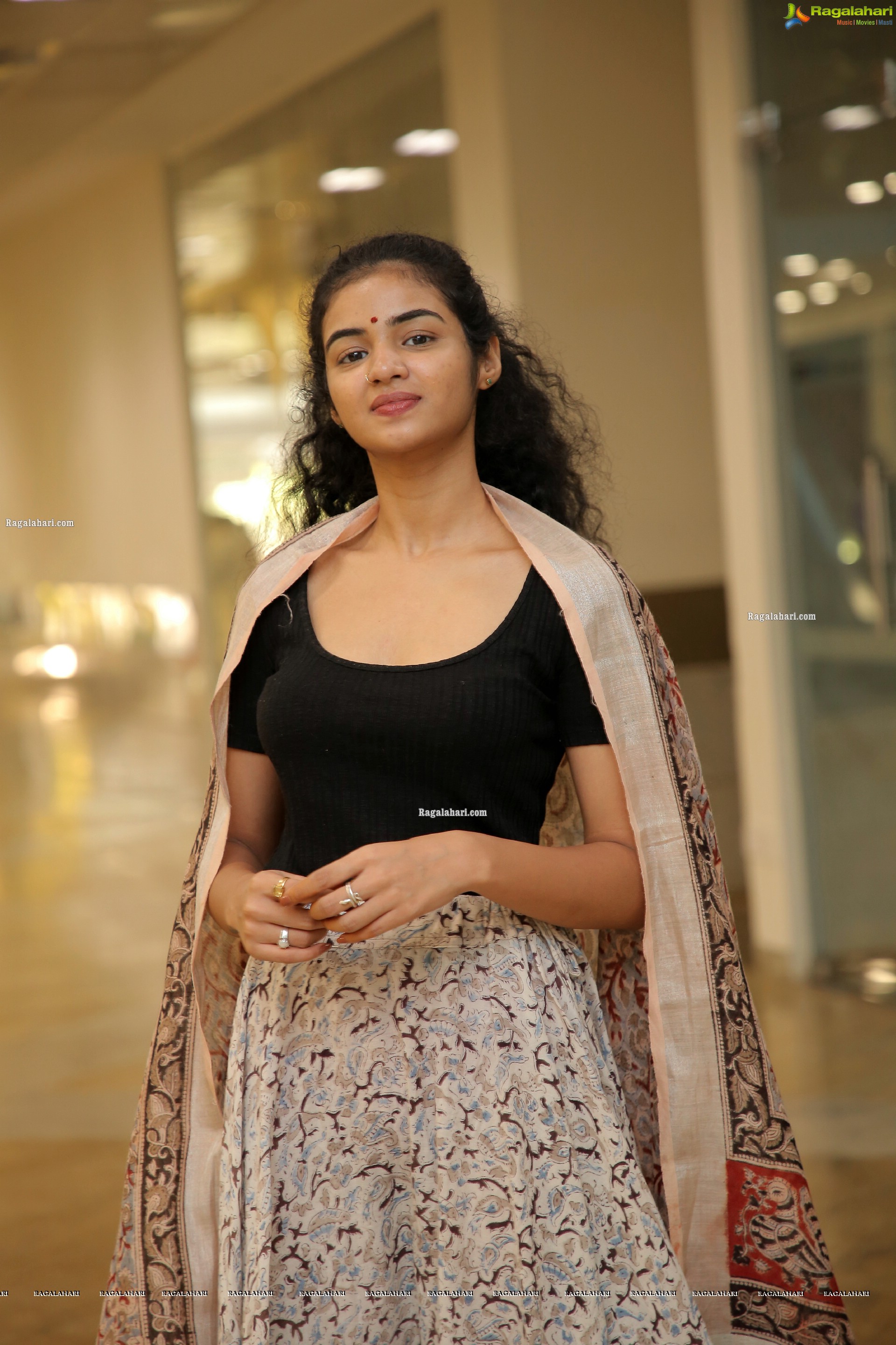 Akshhatha Kotapati in Kalamkari Print Skirt, HD Photo Gallery