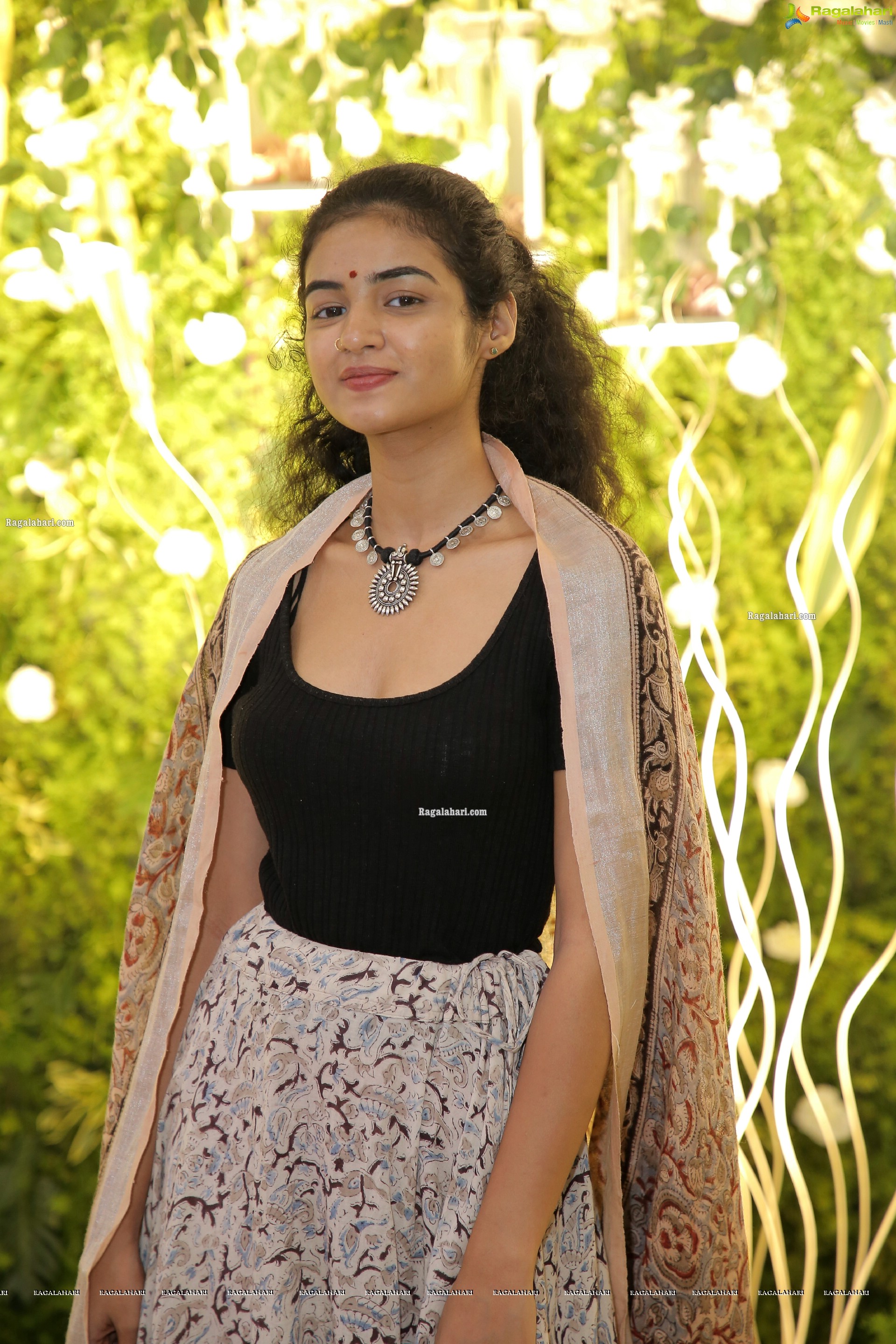 Akshhatha Kotapati in Kalamkari Print Skirt, HD Photo Gallery