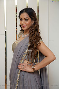 Diksha Panth in Gray Designer Lehenga