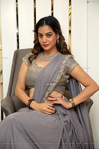 Diksha Panth in Gray Designer Lehenga