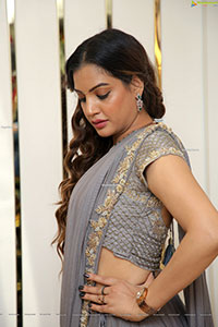 Diksha Panth in Gray Designer Lehenga