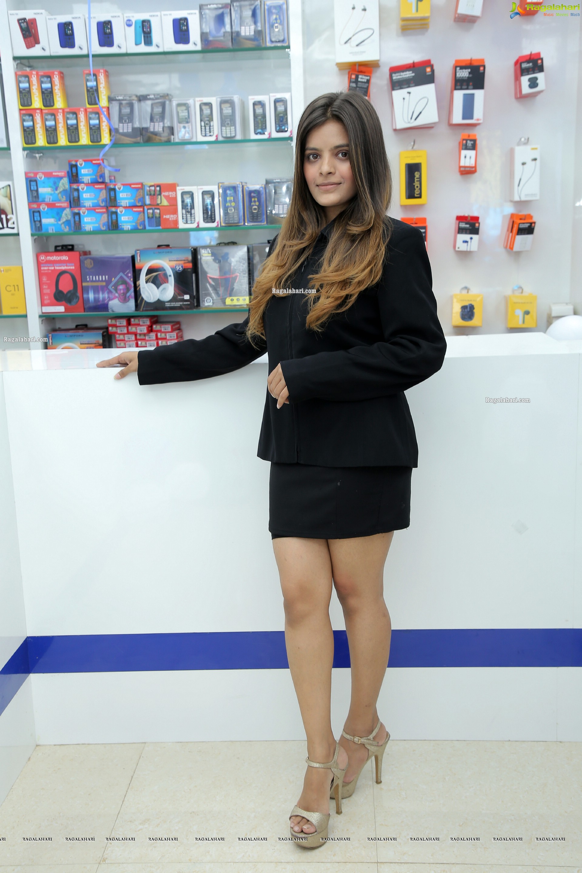 Kusumm in Black Mini Skirt Suit, HD Photo Gallery