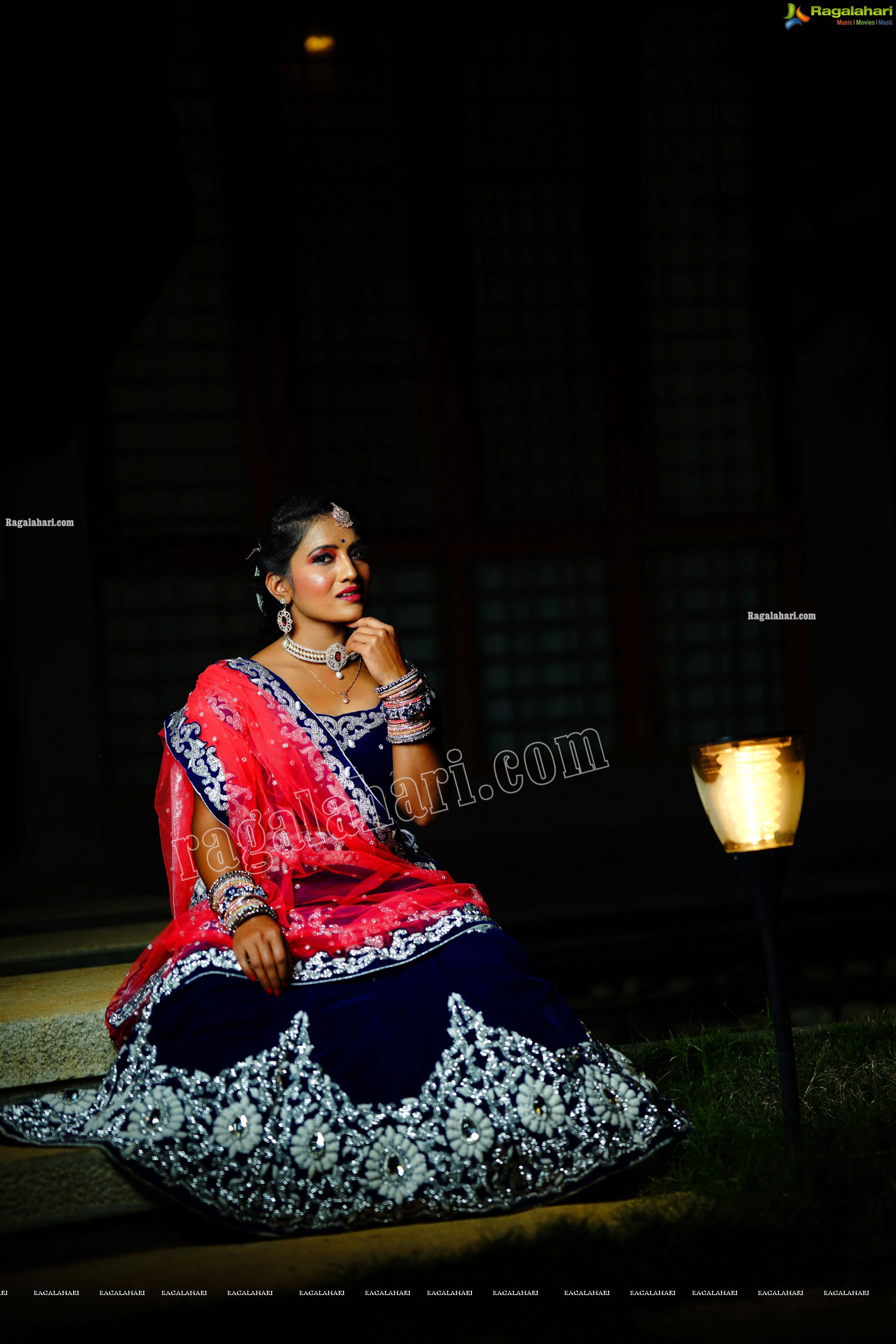 Mamatha Rahuth in Blue and Pink Lehenga Choli, HD Photo Gallery