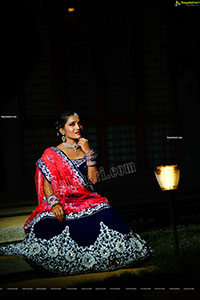 Mamatha Rahuth in Blue and Pink Lehenga Choli