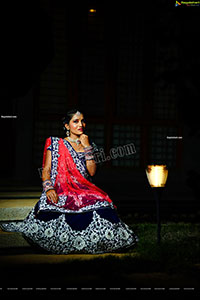 Mamatha Rahuth in Blue and Pink Lehenga Choli