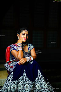 Mamatha Rahuth in Blue and Pink Lehenga Choli