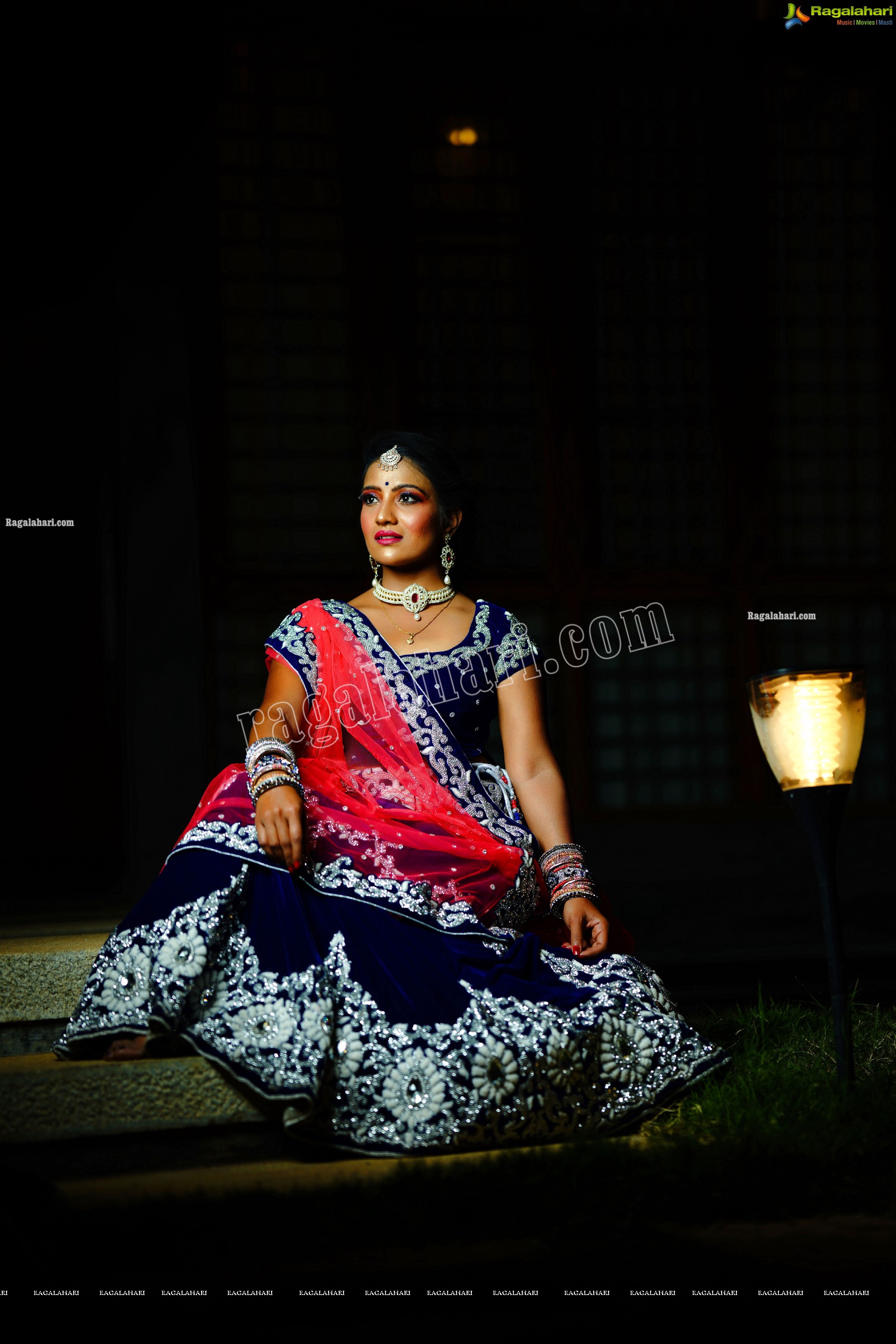 Mamatha Rahuth in Blue and Pink Lehenga Choli, HD Photo Gallery