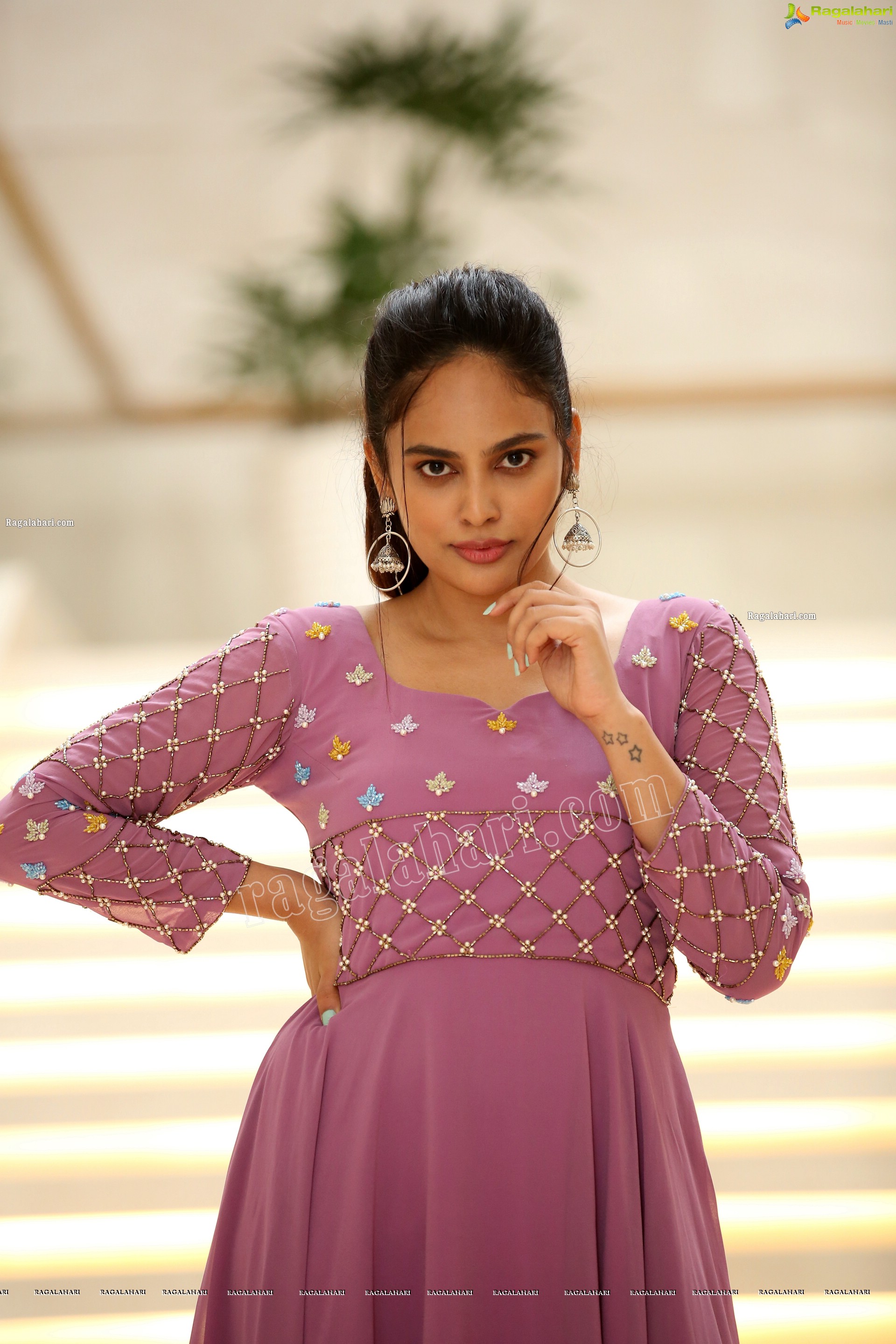 Nandita Swetha in Pink Long Dress, Exclusive Photoshoot