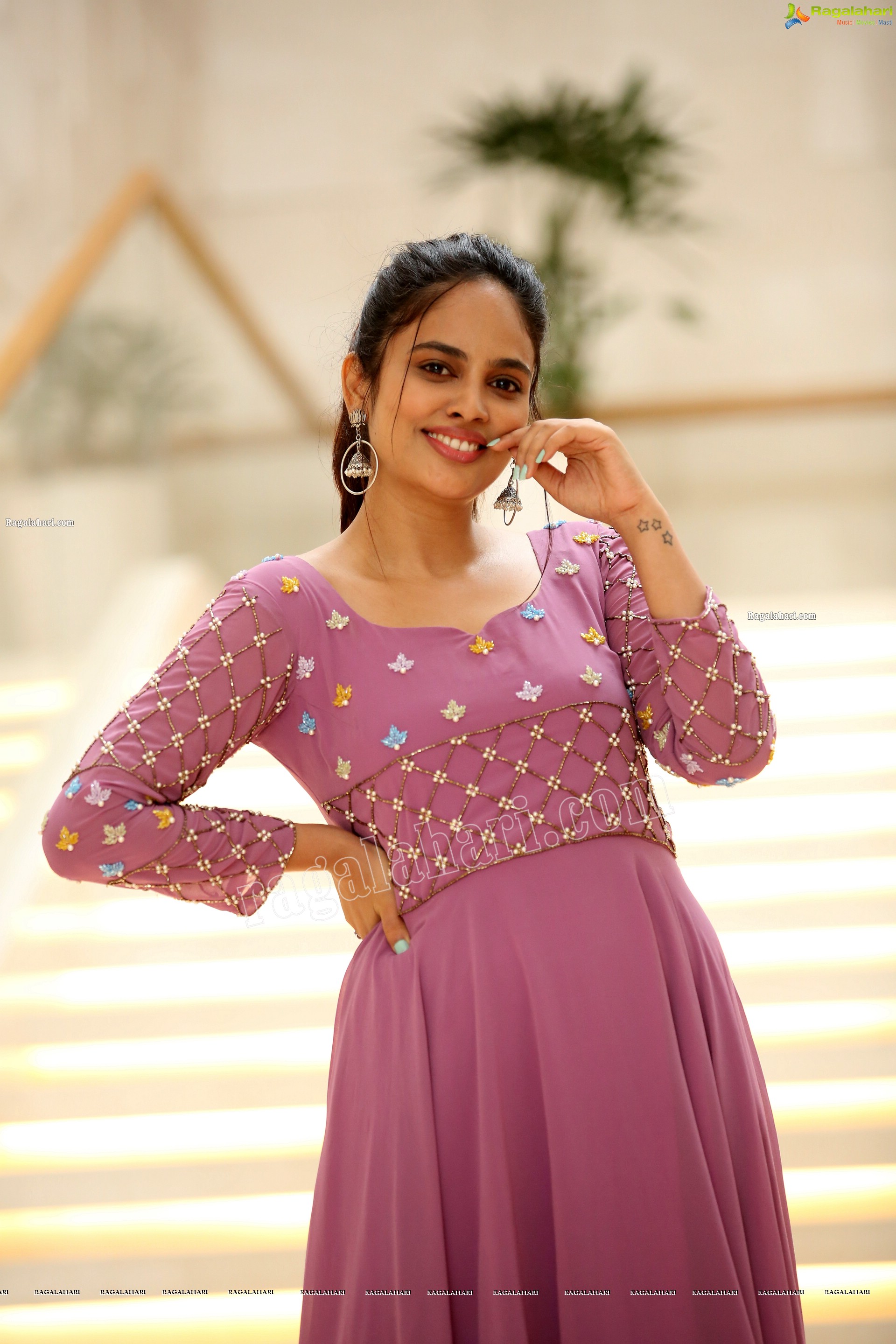 Nandita Swetha in Pink Long Dress, Exclusive Photoshoot