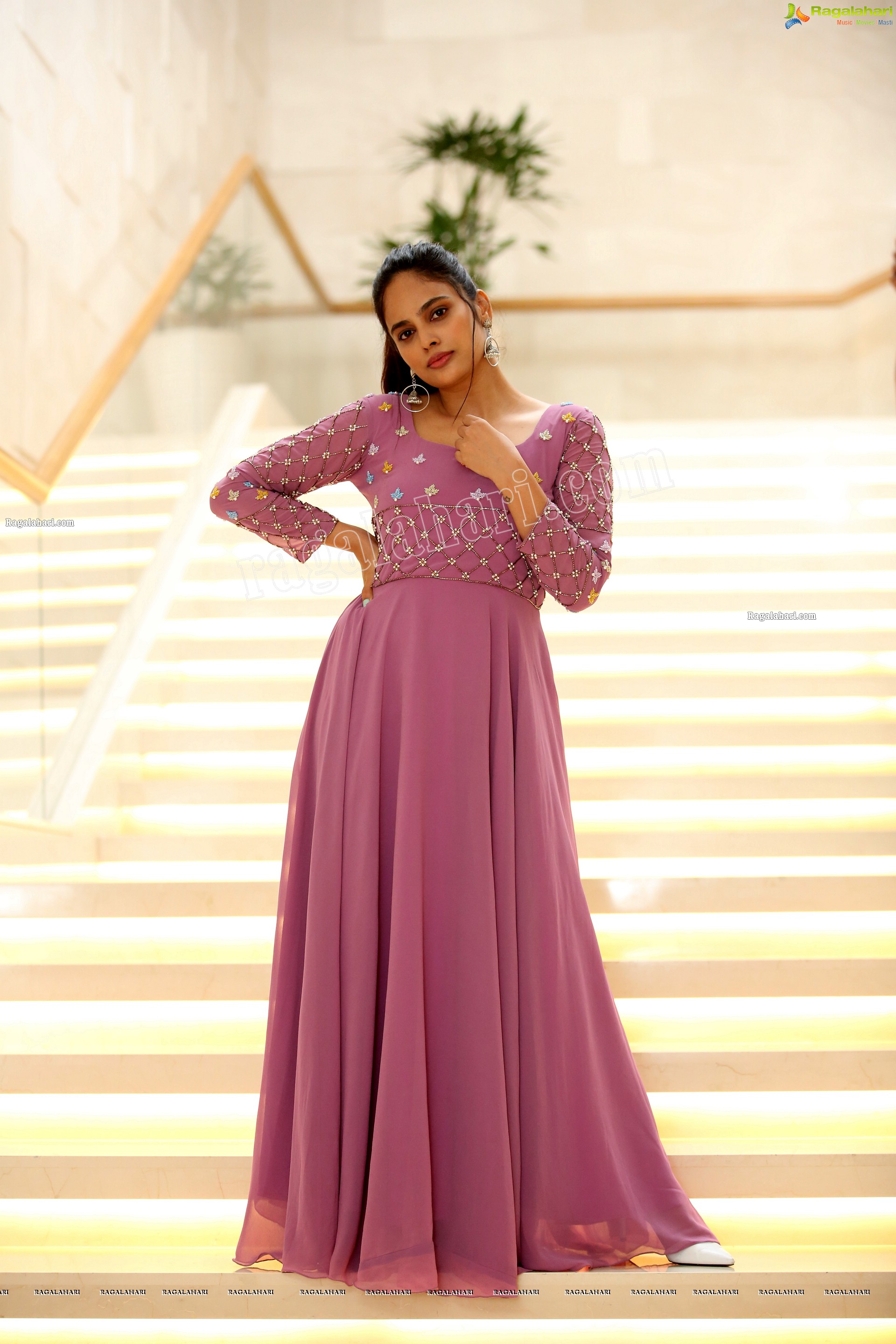 Nandita Swetha in Pink Long Dress, Exclusive Photoshoot