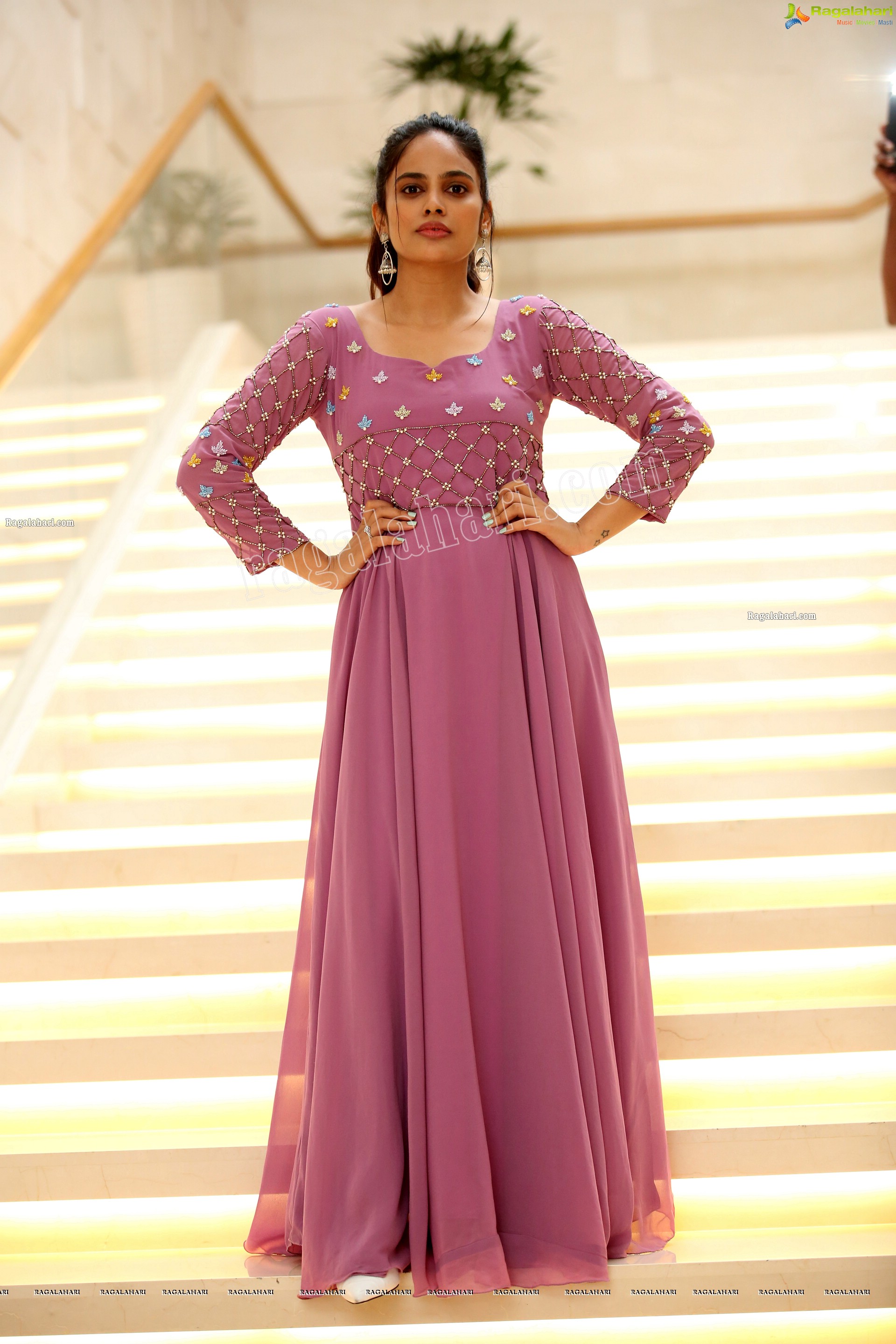 Nandita Swetha in Pink Long Dress, Exclusive Photoshoot