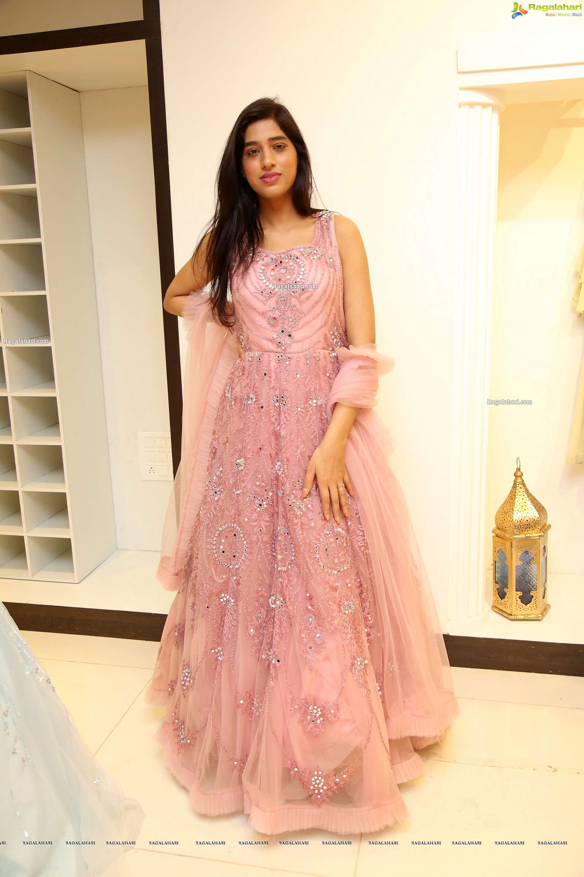 Naziya Khan in Pink Embellished Dress, HD Photo Gallery