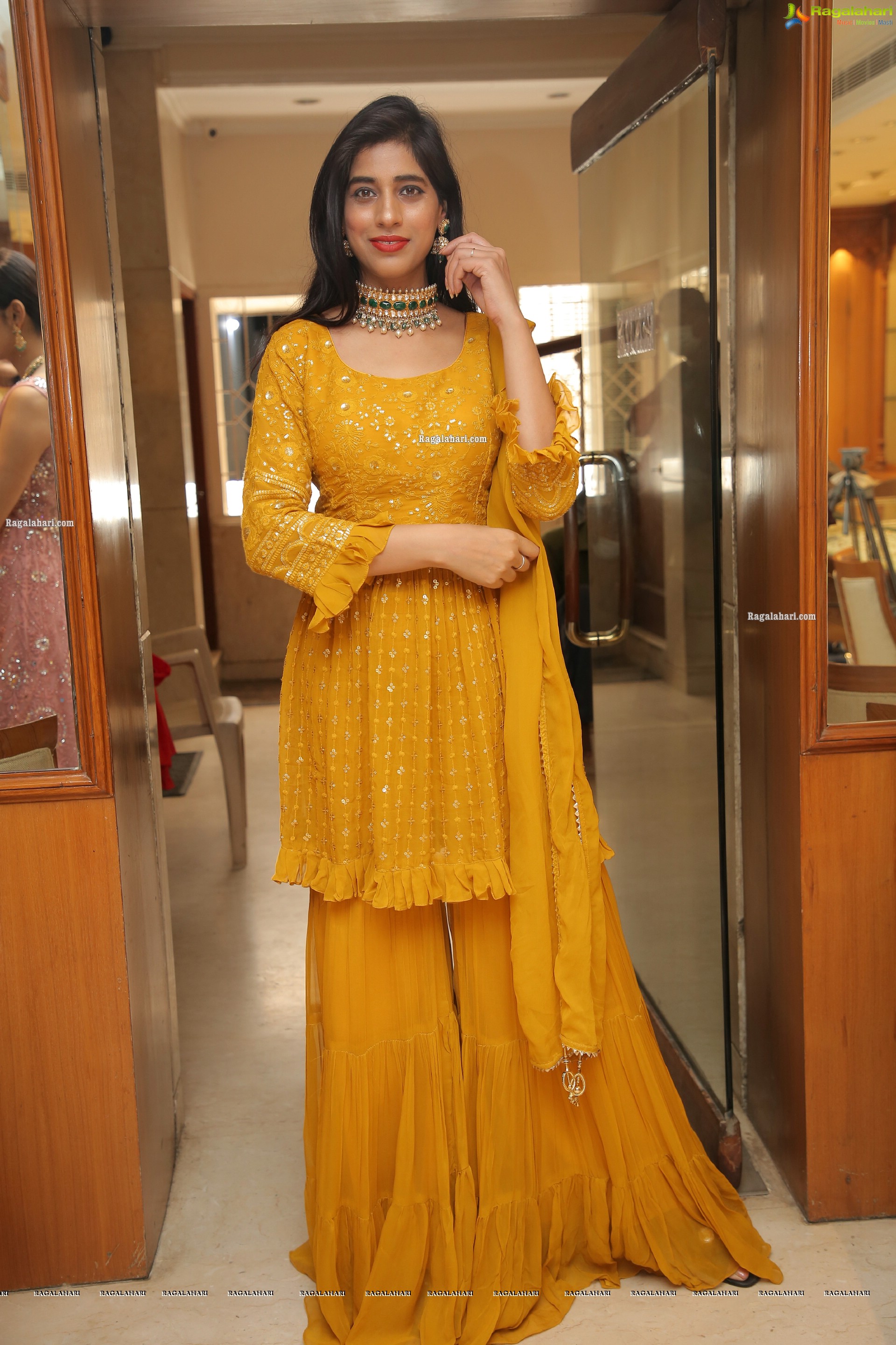 Naziya Khan in Yellow Ornate Dress, HD Photo Gallery