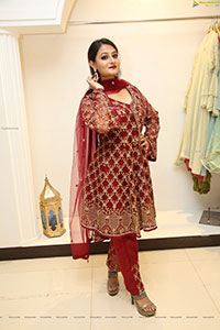 Nilofer Haidry in Red Churidar