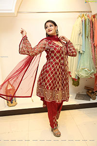 Nilofer Haidry in Red Churidar