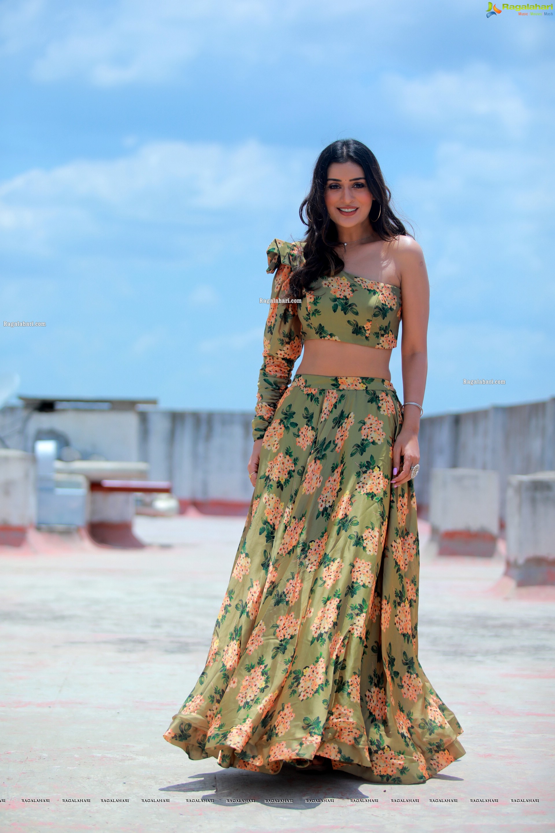 Payal Rajput in Green Floral Skirt, HD Photo Gallery