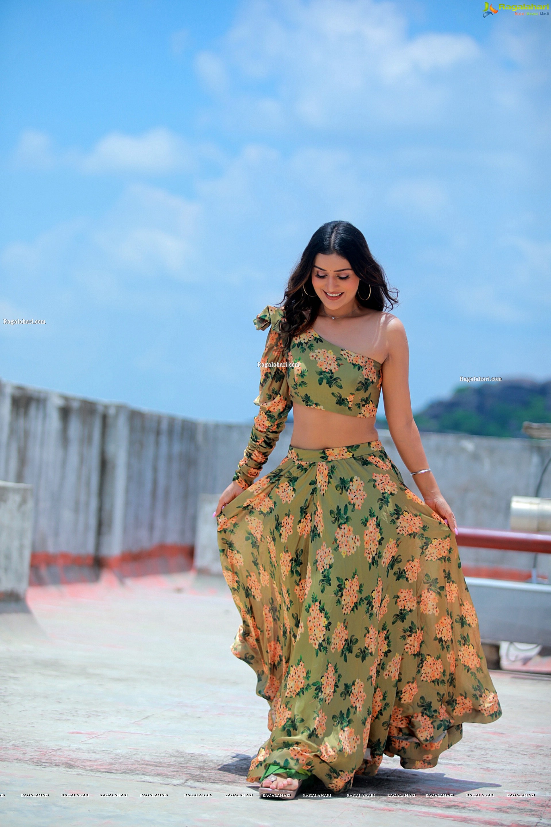 Payal Rajput in Green Floral Skirt, HD Photo Gallery