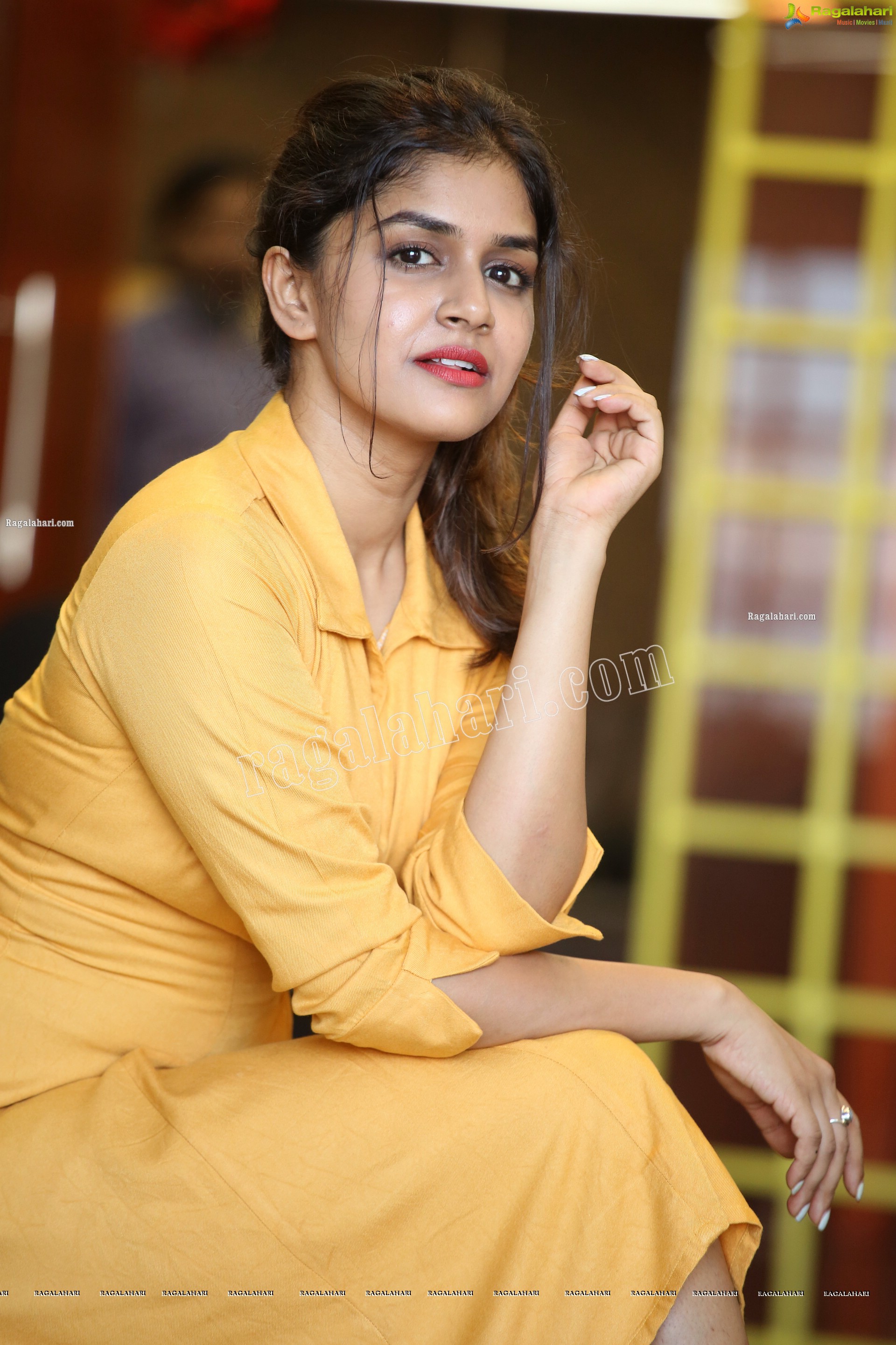 Sanjana Anand Latest Stills in Yellow Dress, HD Photo Gallery