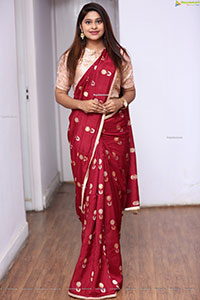 Shravani Varma in Red Saree