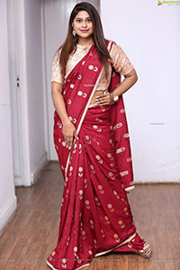 Shravani Varma in Red Saree