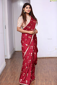 Shravani Varma in Red Saree