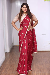 Shravani Varma in Red Saree