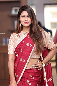 Shravani Varma in Red Saree