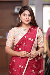 Shravani Varma in Red Saree