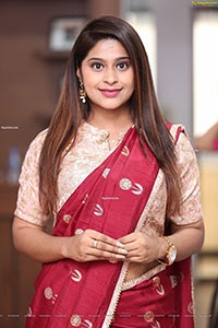 Shravani Varma in Red Saree